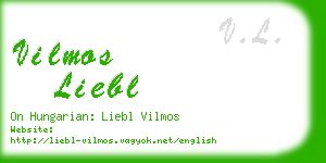 vilmos liebl business card